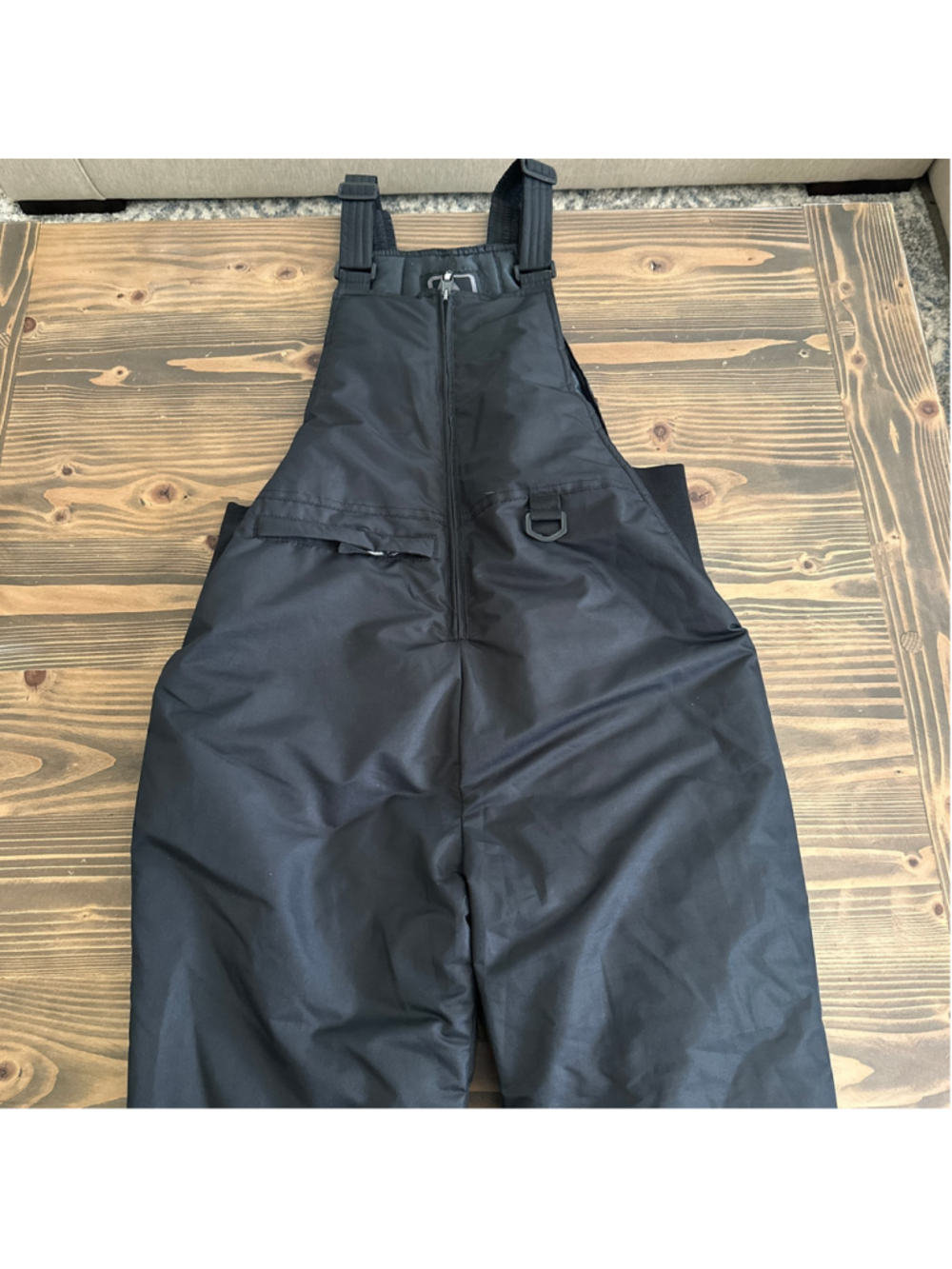 Girls AQ Arctic Quest Snow Bib Overalls Size 16 Black Ski Snow Pants Bibs
